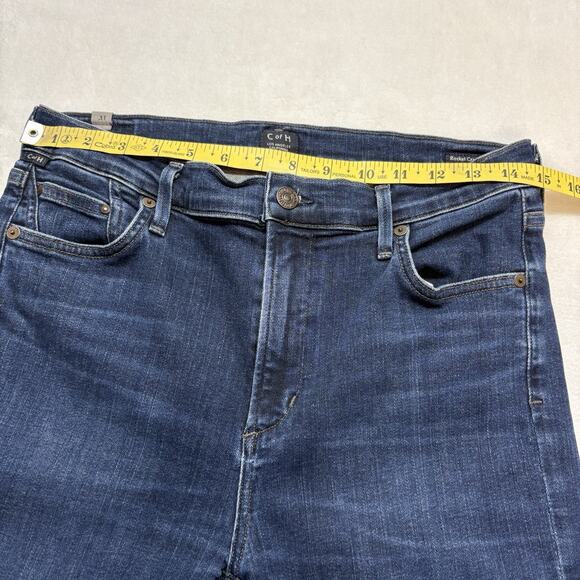 Citizens of Humanity Rocket Crop Mid Rise Skinny Blue Jeans Dark Wash Size 31 - Picture 14 of 16